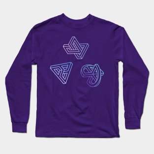 Strange Geometry - Dusk Pack (Outline) Long Sleeve T-Shirt